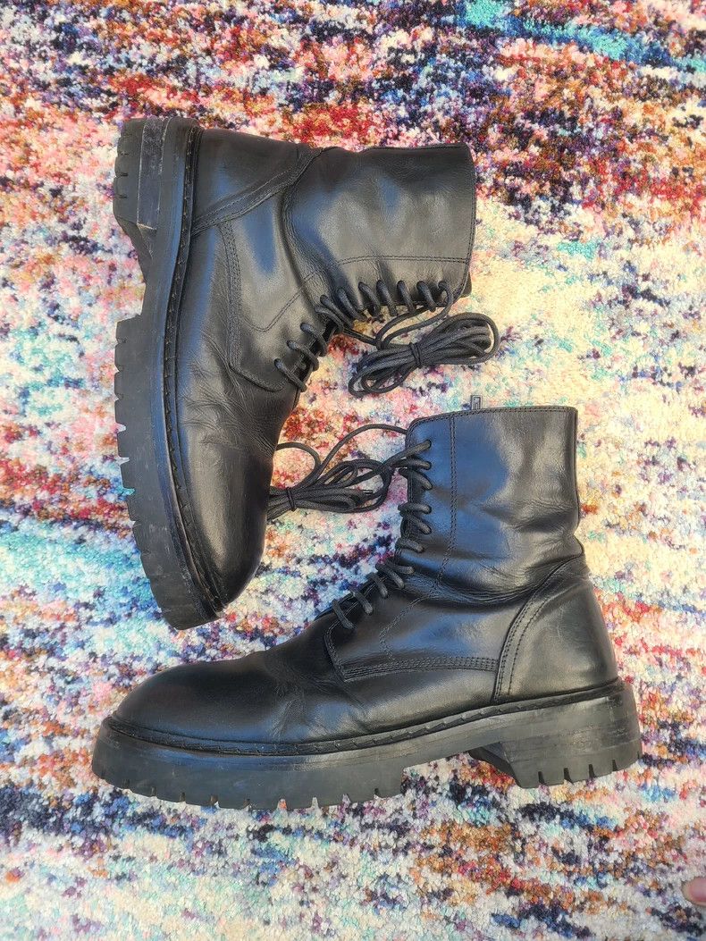 Ann Demeulemeester Ann Demeulemeester Black Combat Boots Size US 8 / IT 38 - 4 Thumbnail
