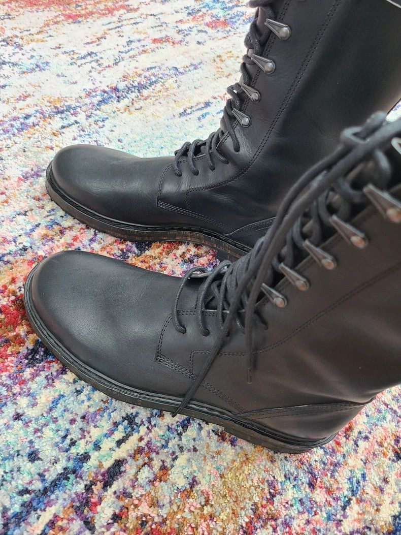 Ann Demeulemeester Ann Demeulemeester Black Military Boots Size US 8 / IT 38 - 2 Thumbnail