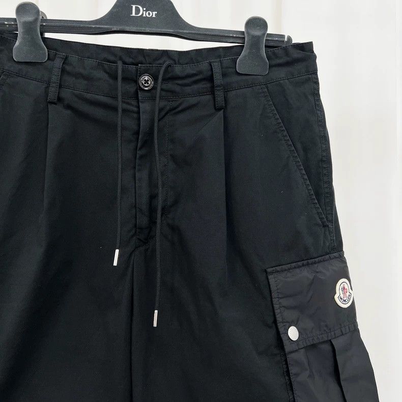 Moncler Moncler Black Embroidered Logo Nylon Shorts Size 42" / US 20 - 3 Thumbnail