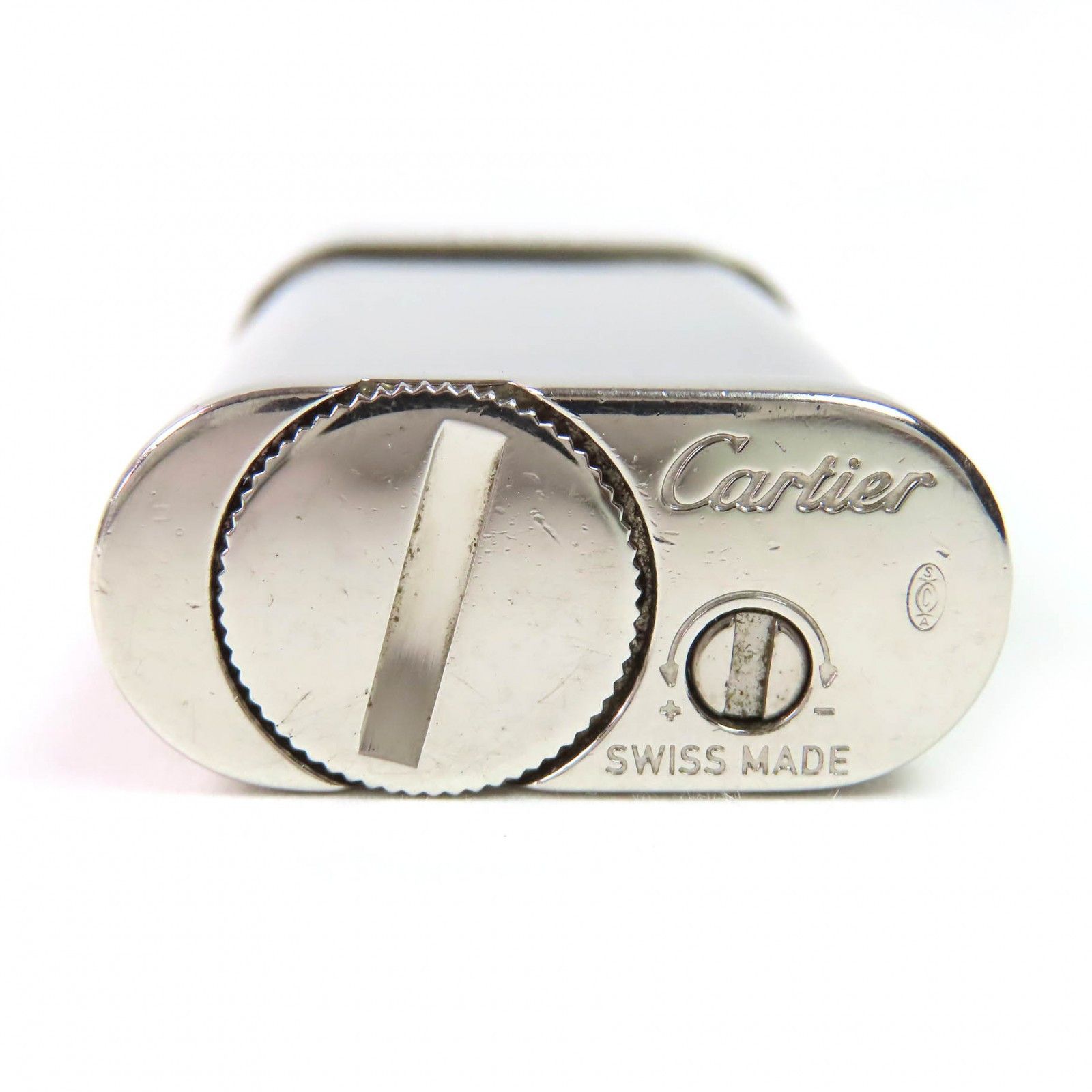Cartier Cartier Cartier Godron Oval Roller Lighter Metal Lighter DUTY FREE for USA Size ONE SIZE - 8 Thumbnail