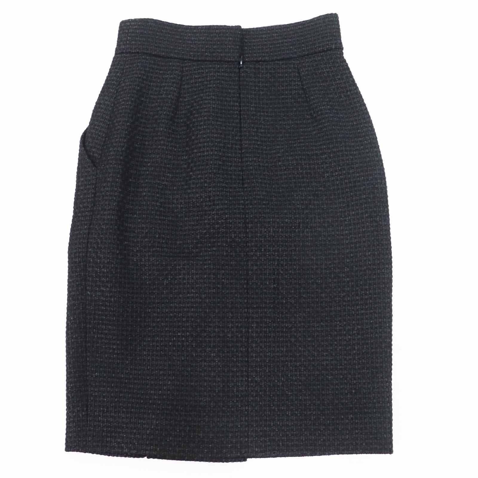Chanel Chanel Chanel COCO Mark Tweed Wool Skirt Others Skirts P36751 Size ONE SIZE - 3 Thumbnail