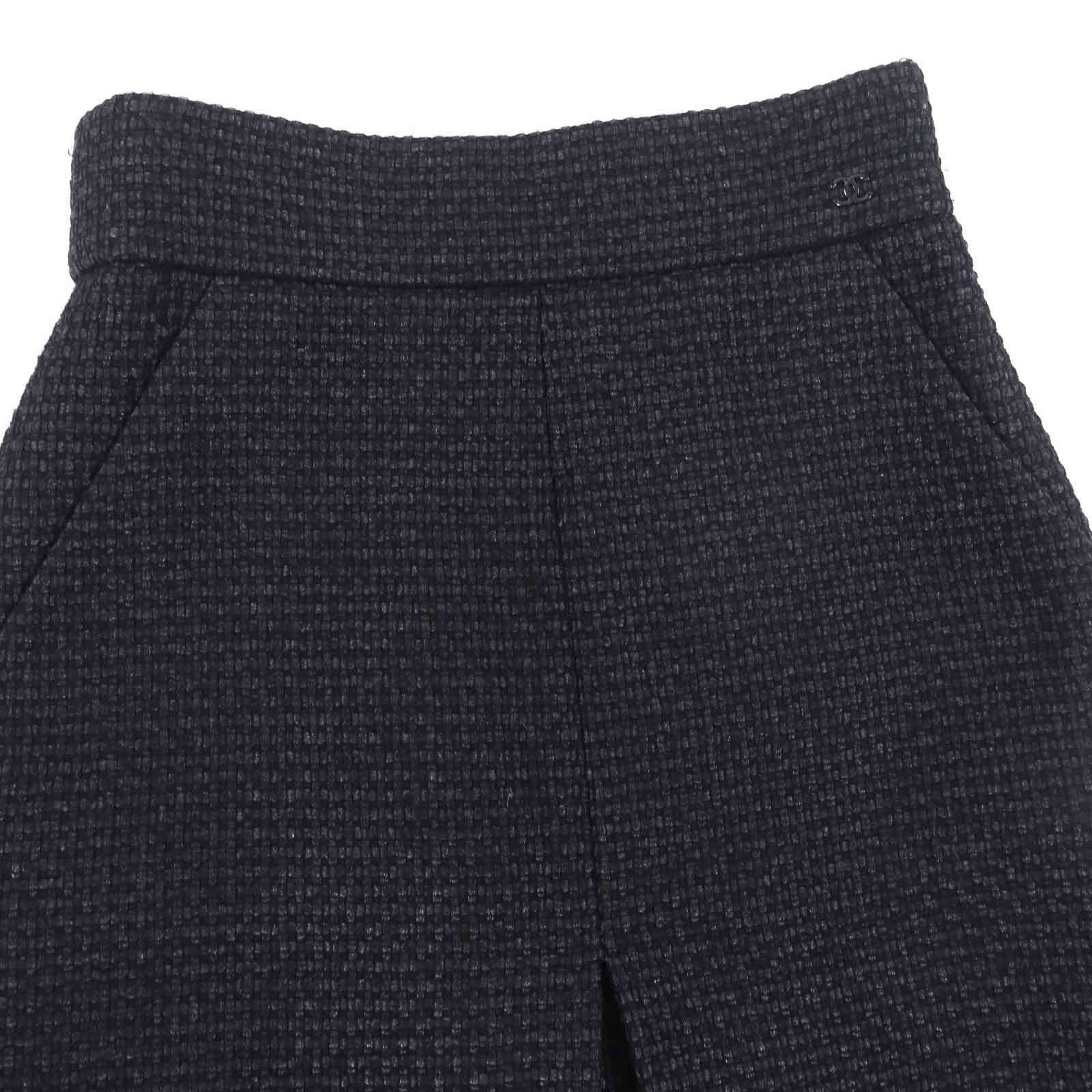 Chanel Chanel Chanel COCO Mark Tweed Wool Skirt Others Skirts P36751 Size ONE SIZE - 2 Thumbnail
