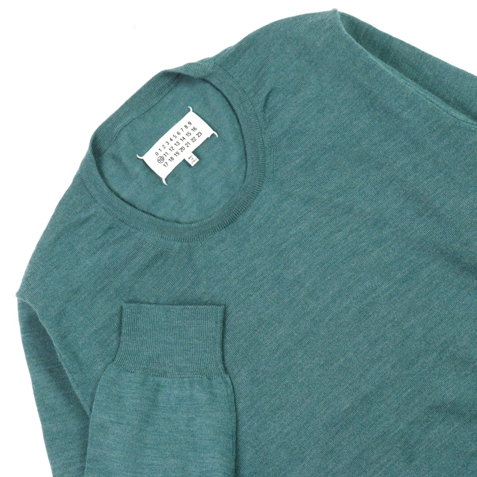 Maison Margiela Maison Martin Margiela Maison Margiela 10 Icon Stitch CrewNeck Sweater Wool Knit Natural Material Tops S50HA0908 Size ONE SIZE - 2 Thumbnail