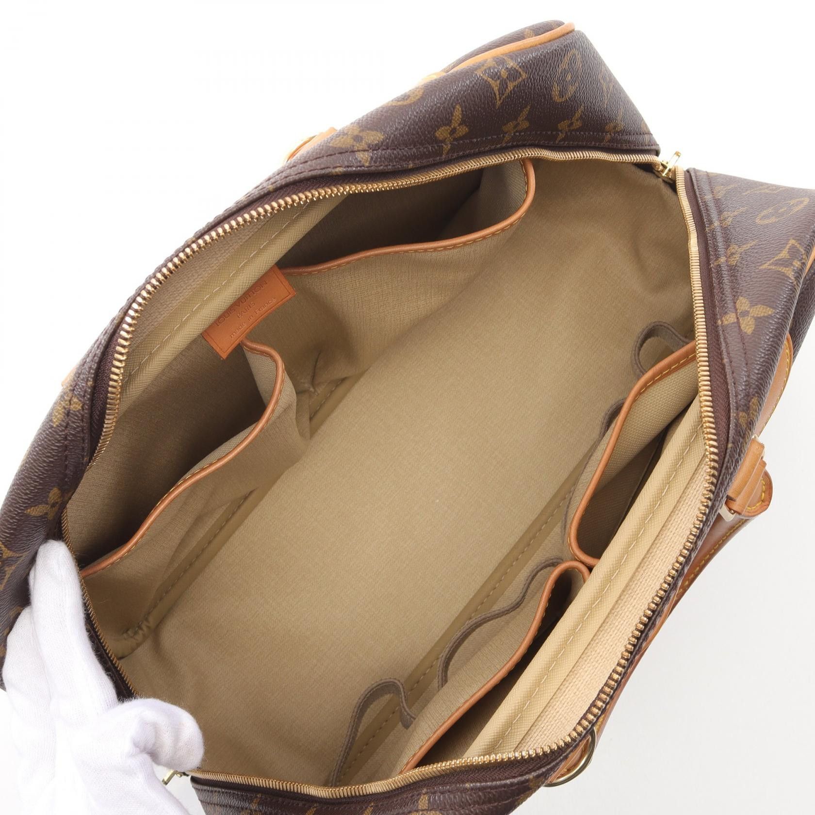Louis Vuitton Louis Vuitton Louis Vuitton Deauville Monogram Handbag Canvas Handbag M47270 Size ONE SIZE - 3 Thumbnail