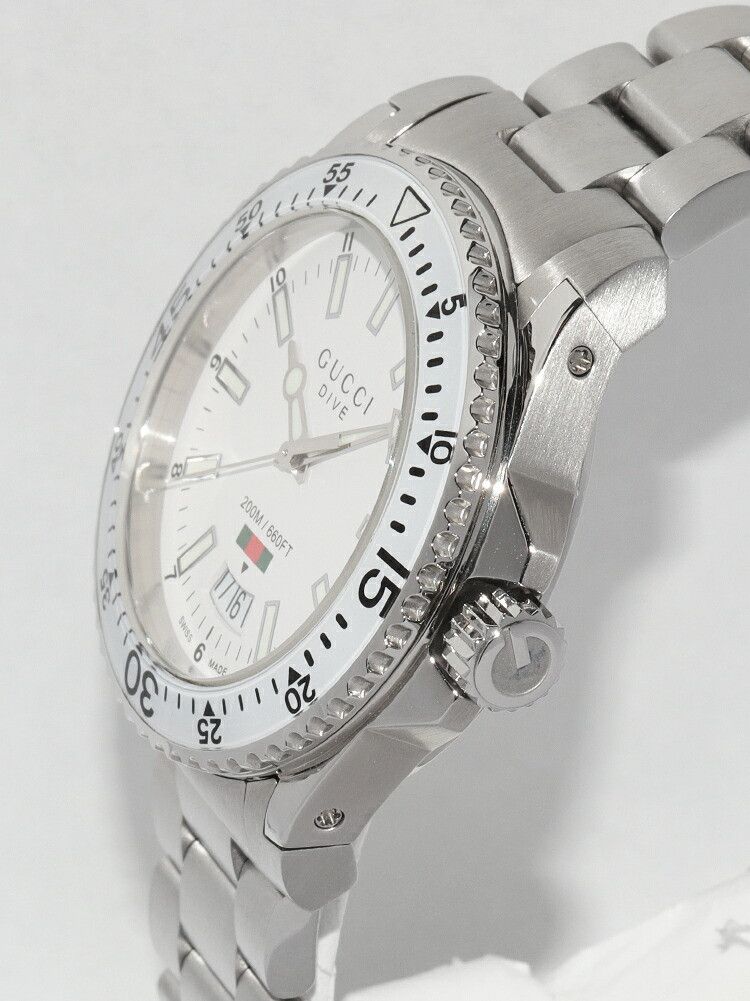 Gucci Gucci Gucci Dive Stainless Steel Metal Quartz YA136302 Size ONE SIZE - 4 Thumbnail