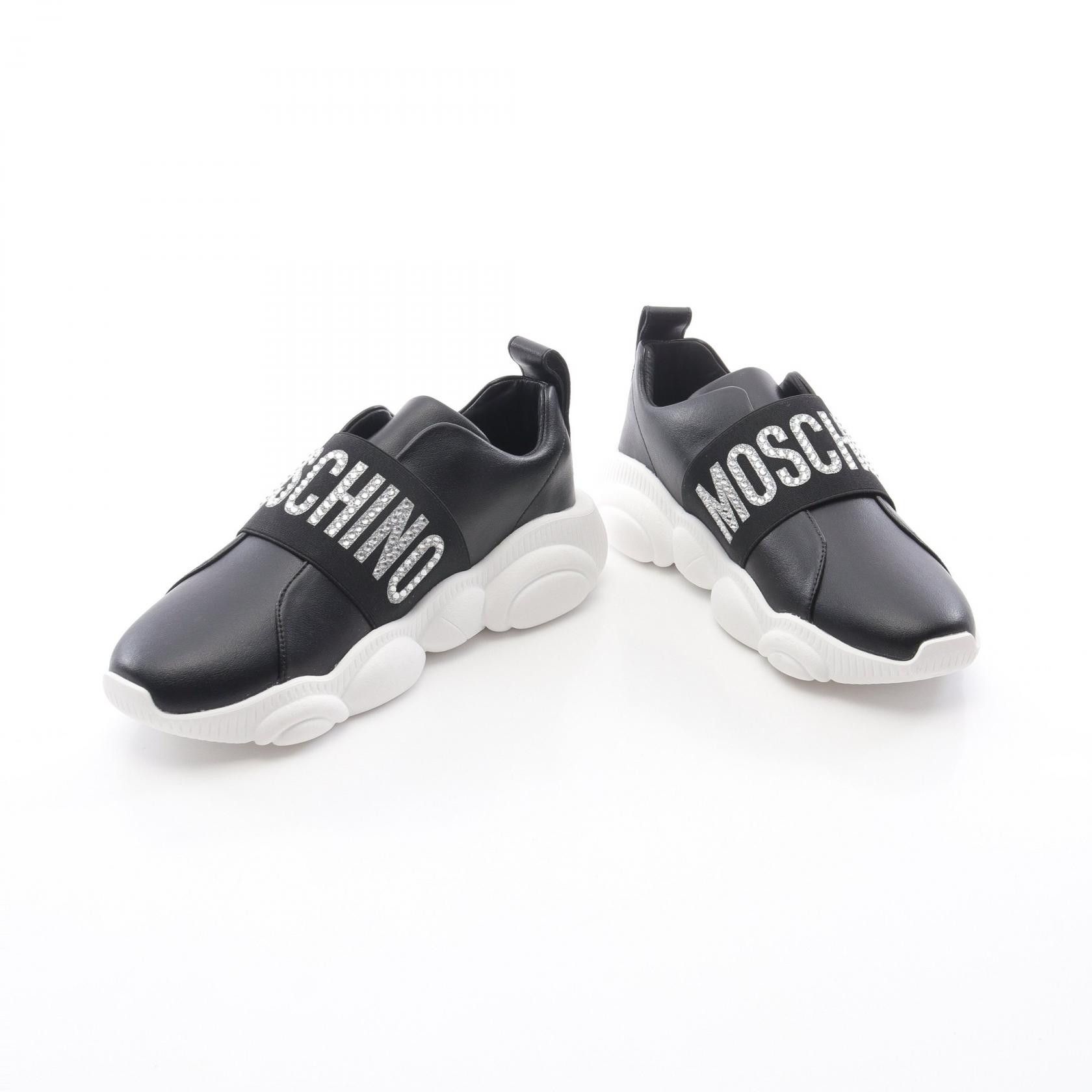 Moschino Moschino Moschino Logo Leather Fabric Sneakers Leather Shoes Size ONE SIZE - 3 Thumbnail
