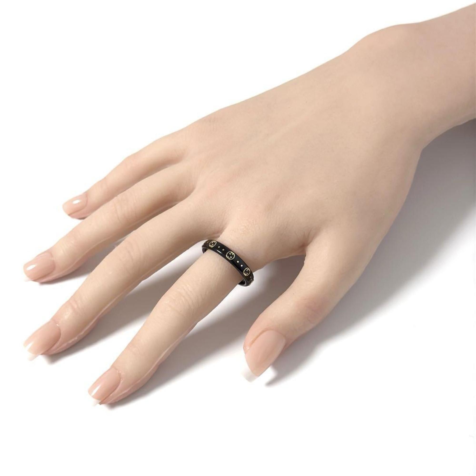Gucci Gucci Men's Ring K18 Interlocking G Icon Size ONE SIZE - 10 Thumbnail