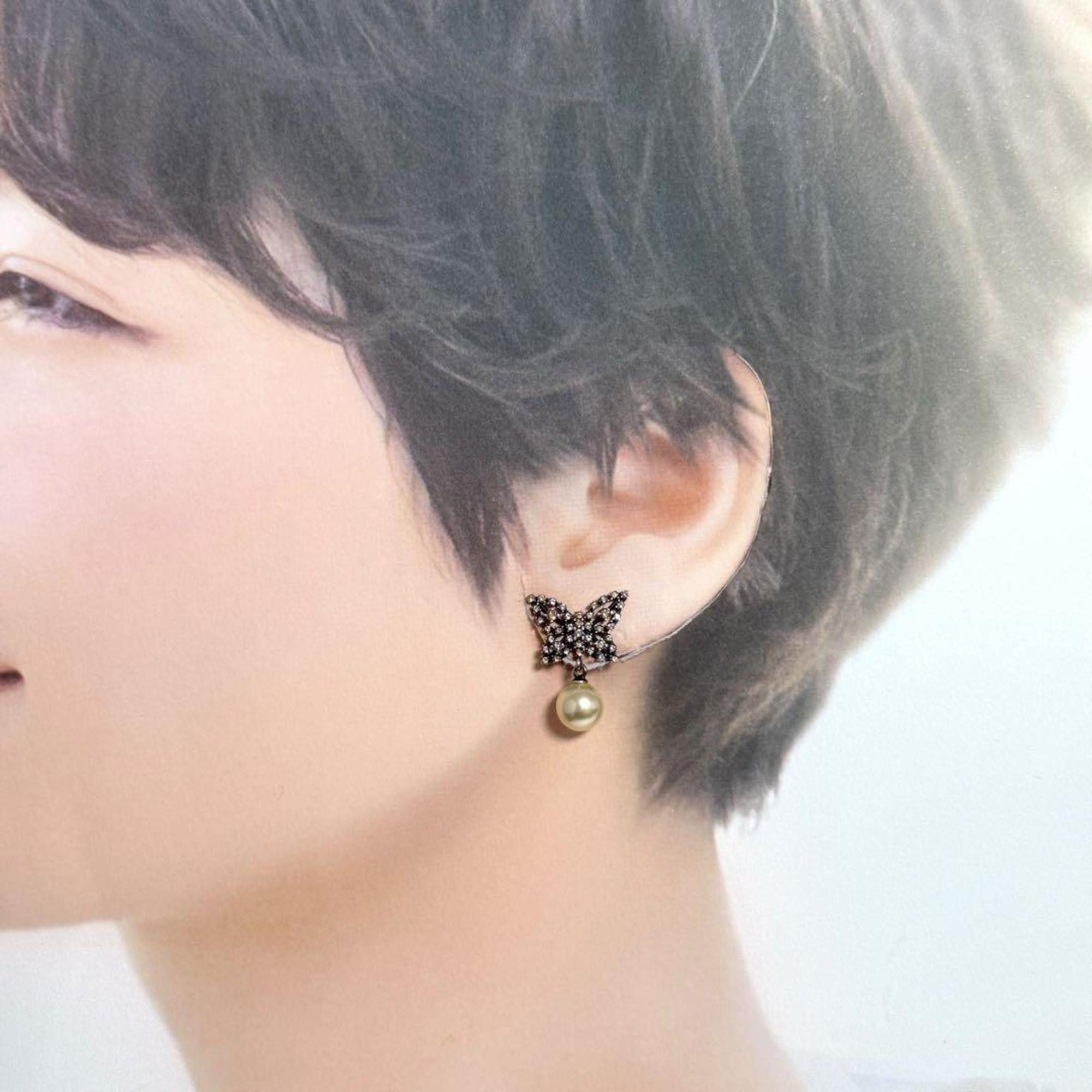 Dior Christian Dior Dior Women's Asymmetrical Earrings Papillon Butterfly Size ONE SIZE - 10 Thumbnail