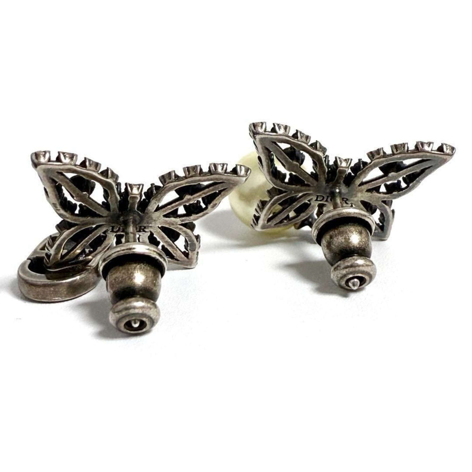 Dior Christian Dior Dior Women's Asymmetrical Earrings Papillon Butterfly Size ONE SIZE - 2 Thumbnail