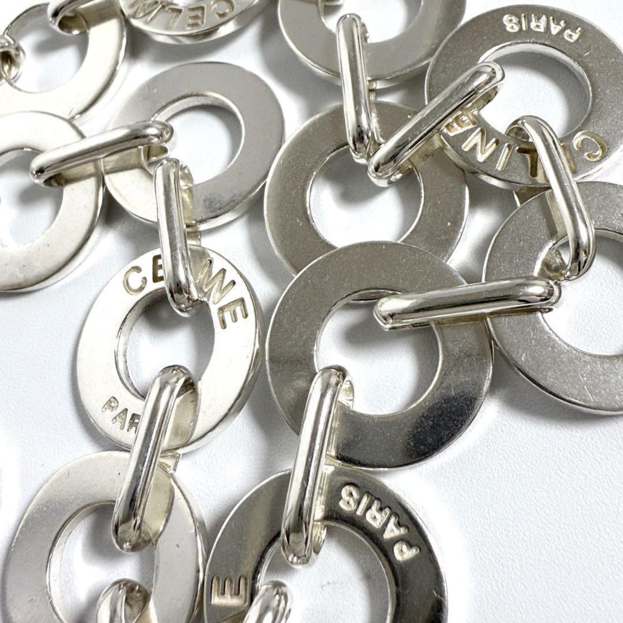 Celine Celine Vintage Necklace Circle Link Silver Size ONE SIZE - 6 Thumbnail