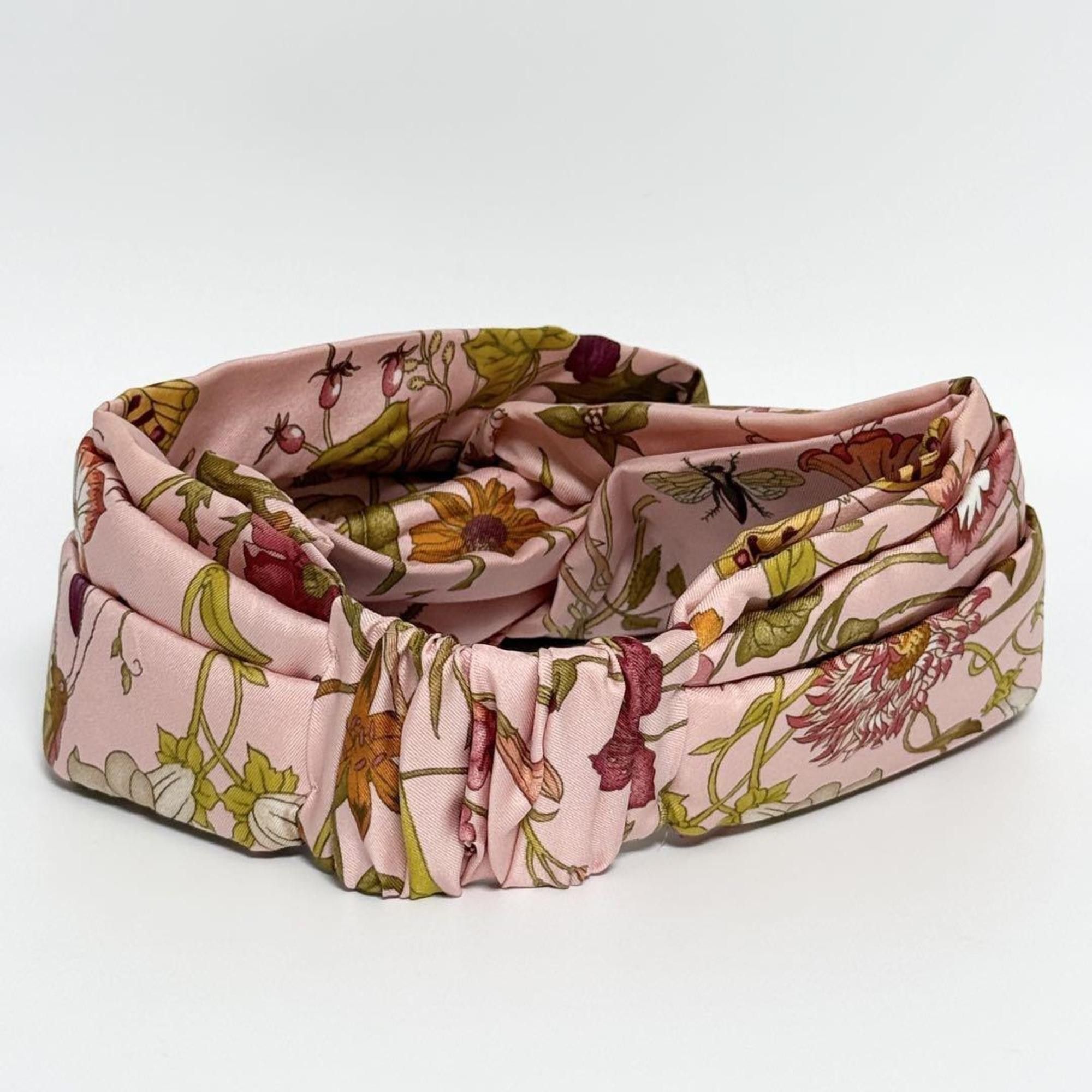 Gucci Gucci Women's Headband Hairband Silk Flora Pink Size ONE SIZE - 5 Thumbnail