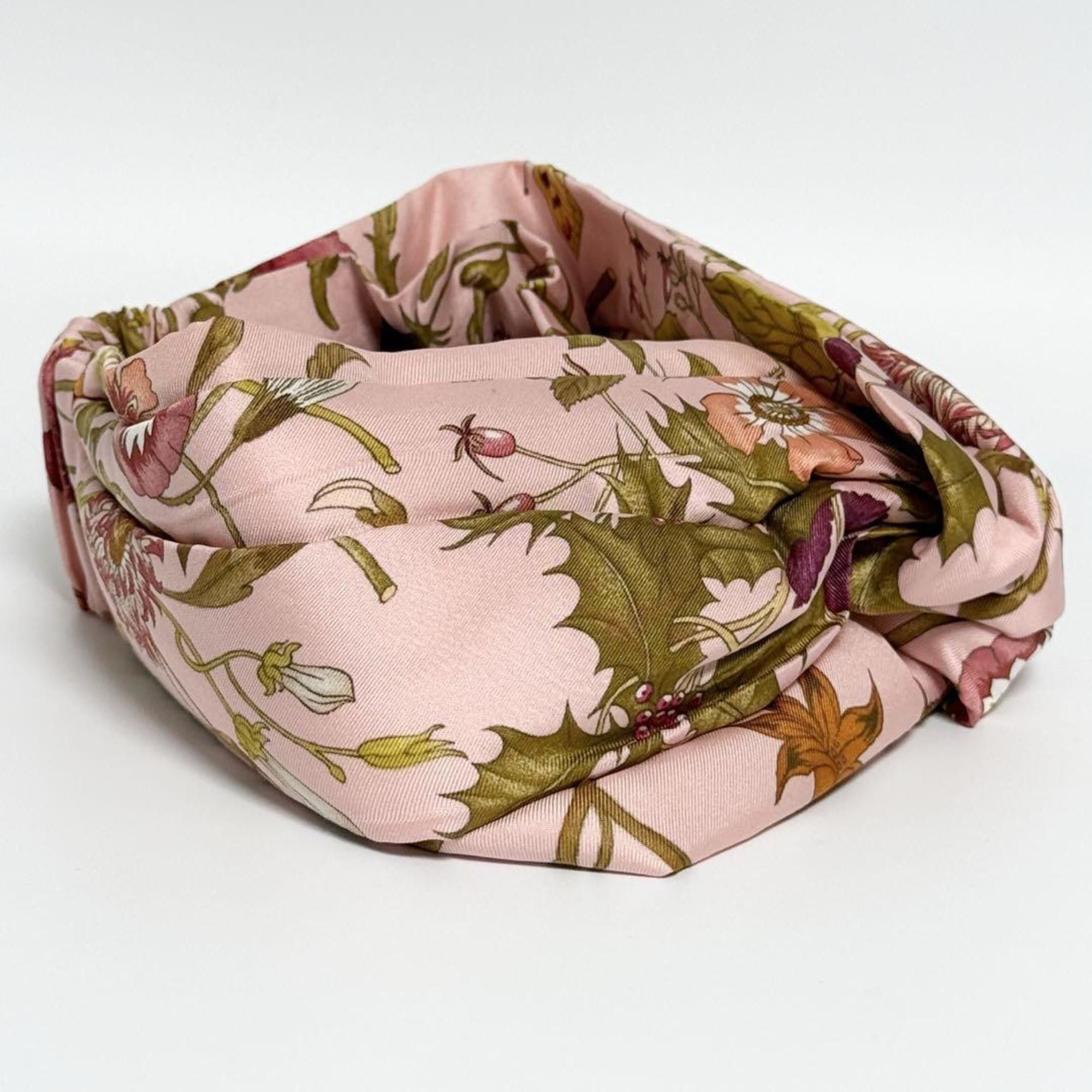 Gucci Gucci Women's Headband Hairband Silk Flora Pink Size ONE SIZE - 4 Thumbnail