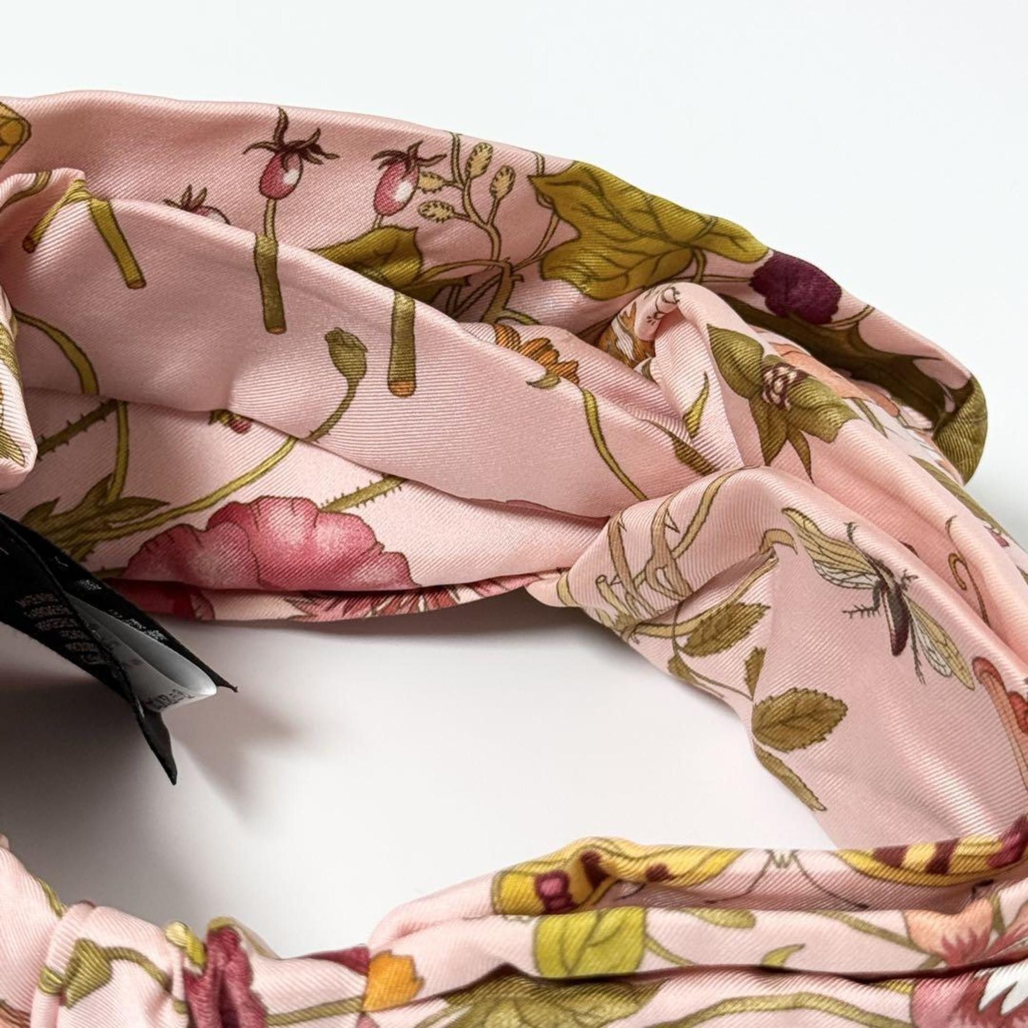 Gucci Gucci Women's Headband Hairband Silk Flora Pink Size ONE SIZE - 7 Thumbnail