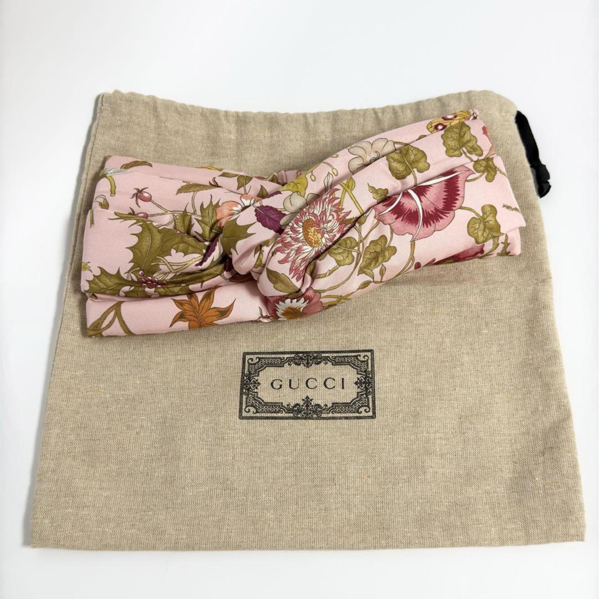 Gucci Gucci Women's Headband Hairband Silk Flora Pink Size ONE SIZE - 10 Thumbnail