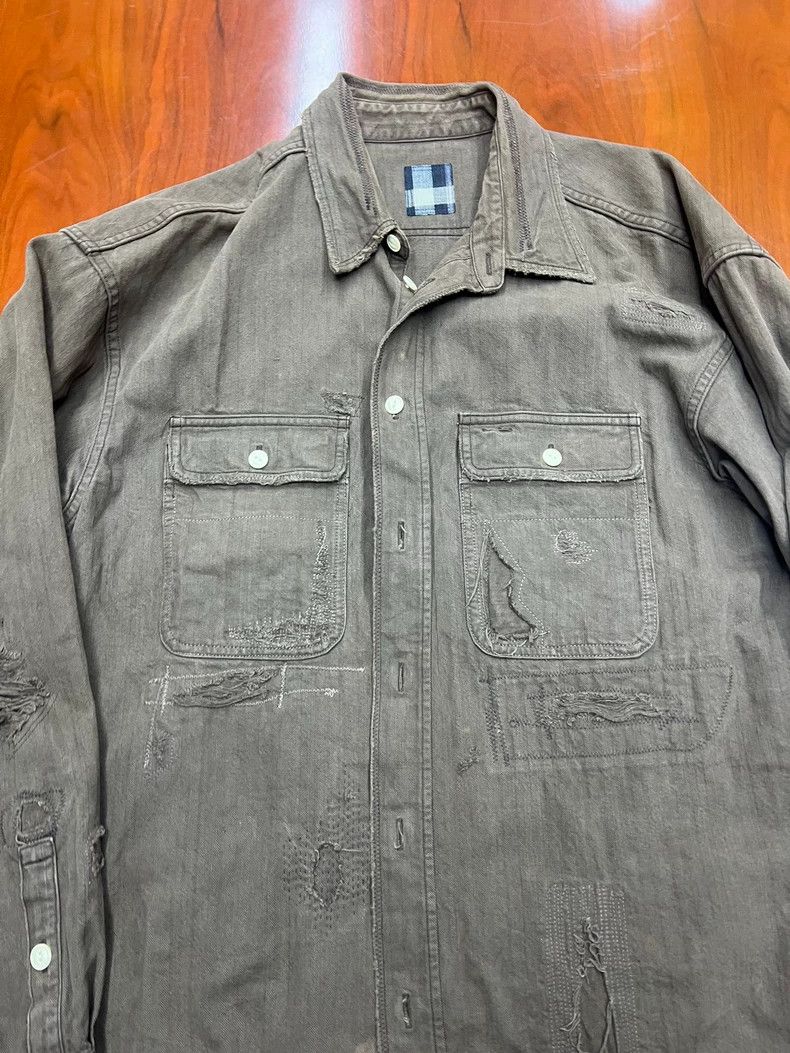 Visvim Visvim ICT Lumber Shirt Crash N.D. Mud Size US M / EU 48-50 / 2 - 2 Thumbnail