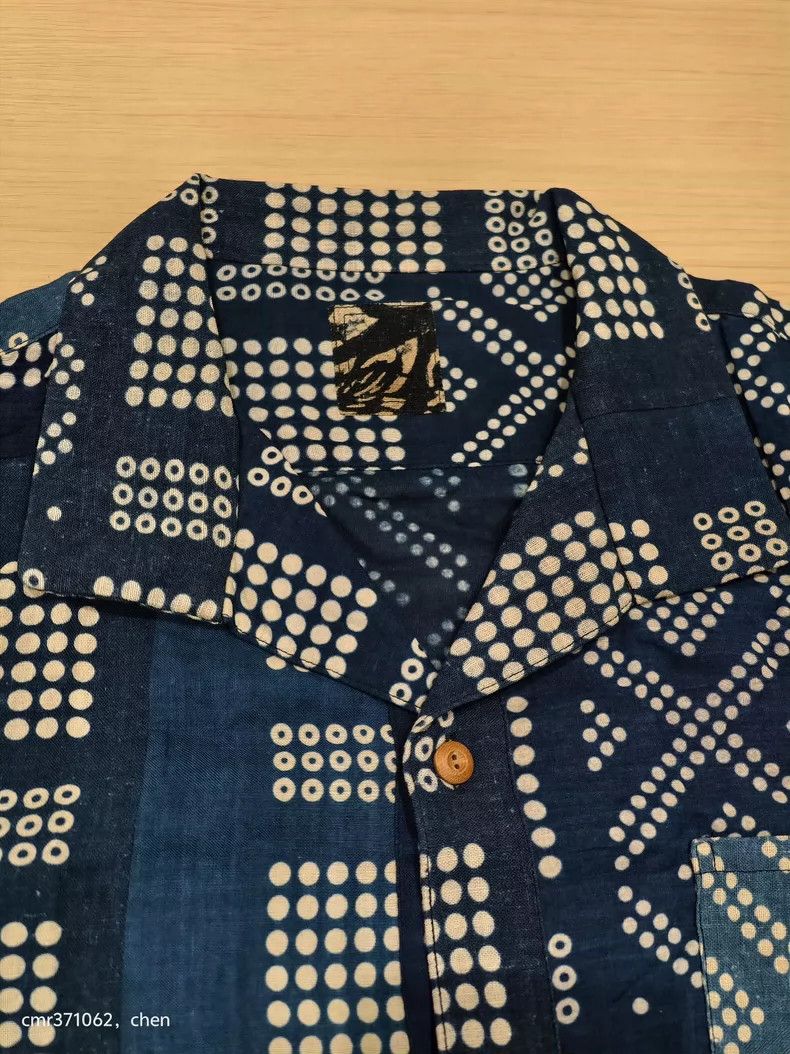 Visvim VISVIM Short Sleeve Indigo Pattern Shirt Size US S / EU 44-46 / 1 - 2 Thumbnail