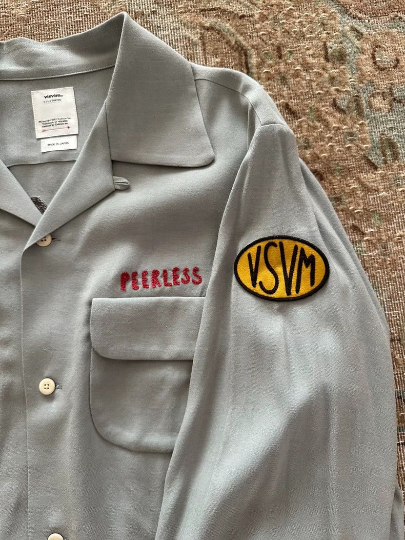 Visvim Visvim Keesey Long Sleeve Shirt in Grey Size US L / EU 52-54 / 3 - 4 Thumbnail