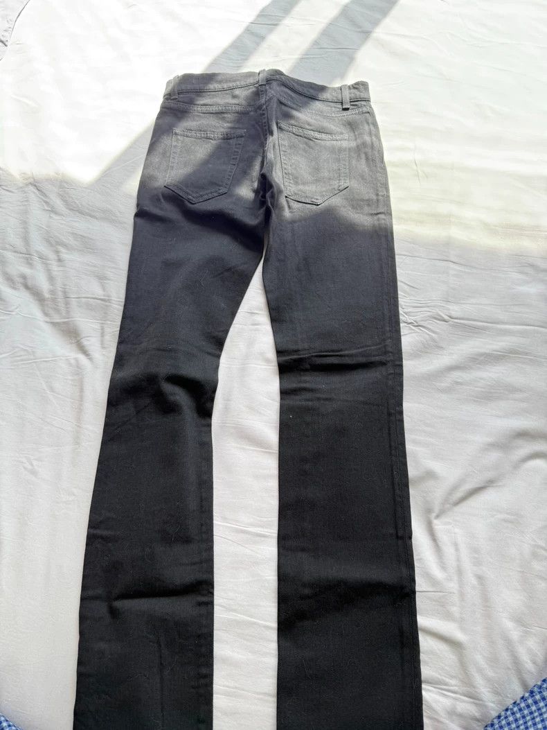 Saint Laurent Paris Saint Laurent Ripped Black Denim Pants Size 27 Size US 27 - 2 Thumbnail