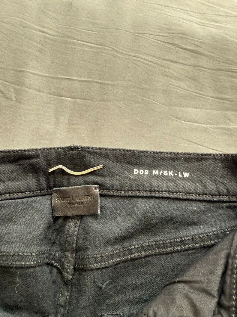 Saint Laurent Paris Saint Laurent Ripped Black Denim Pants Size 27 Size US 27 - 3 Thumbnail