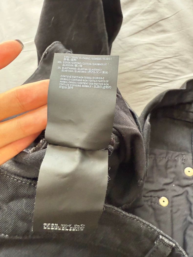 Saint Laurent Paris Saint Laurent Ripped Black Denim Pants Size 27 Size US 27 - 5 Thumbnail