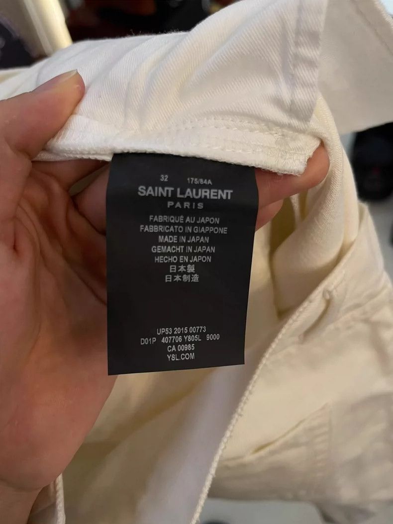 Saint Laurent Paris Saint Laurent White Men's Denim Pants Size US 32 / EU 48 - 4 Thumbnail