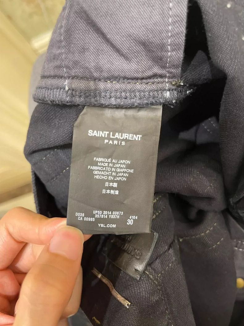 Saint Laurent Paris Saint Laurent Distressed Denim Pants Size 30 Size US 30 / EU 46 - 7 Thumbnail