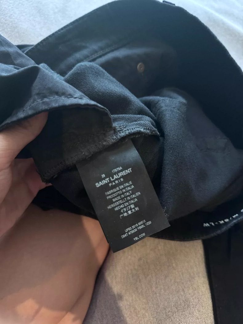 Yves Saint Laurent YSL Classic Ripped Knee Black Jeans Size 29 Size US 29 - 3 Thumbnail