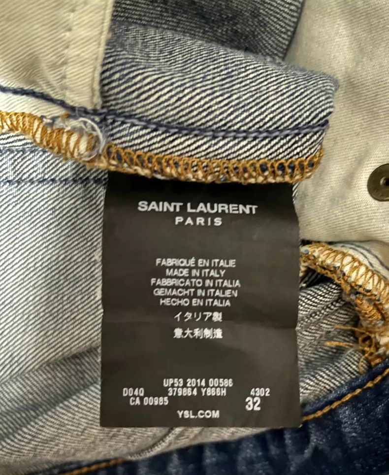 Saint Laurent Paris Saint Laurent Blue Denim Jeans Size 32 Size US 32 / EU 48 - 5 Thumbnail