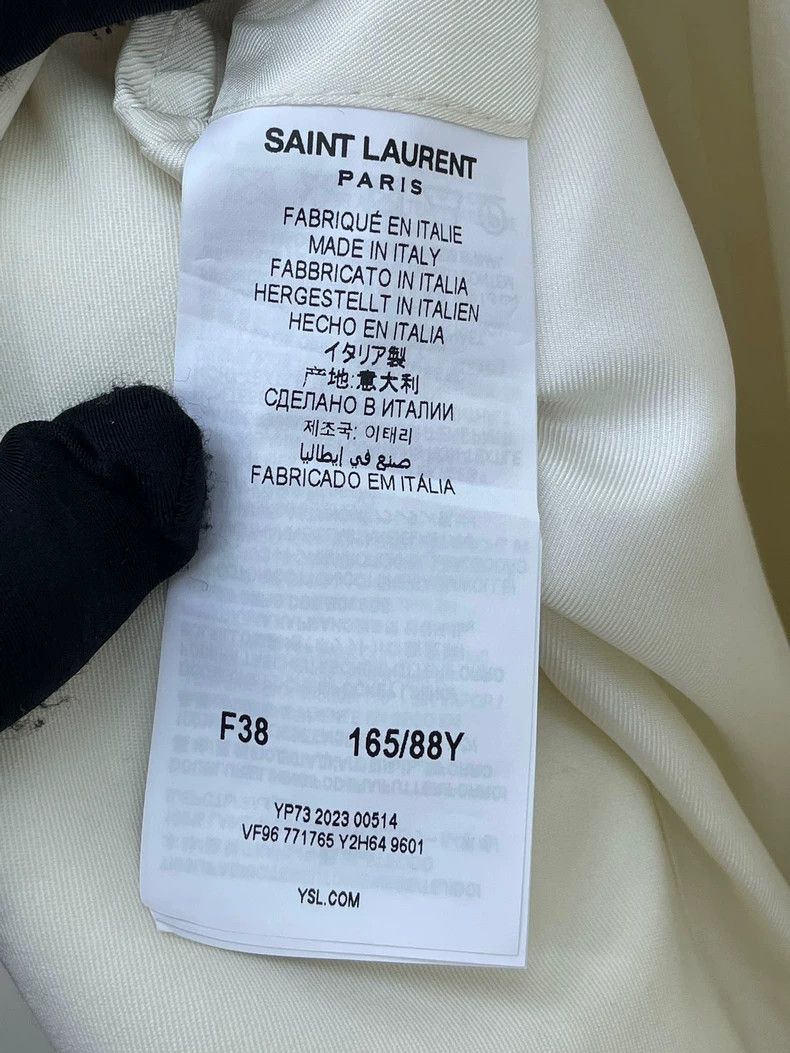 Saint Laurent Paris Saint Laurent White Wool Blazer Jacket Size US S / EU 44-46 / 1 - 7 Thumbnail