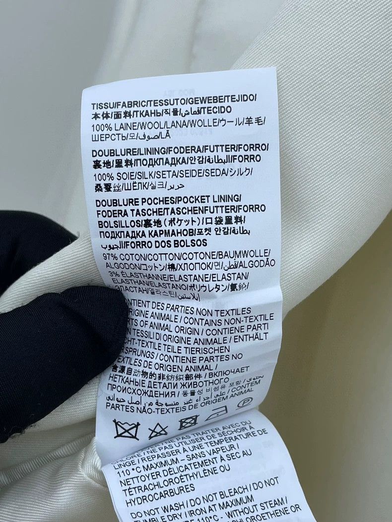 Saint Laurent Paris Saint Laurent White Wool Blazer Jacket Size US S / EU 44-46 / 1 - 5 Thumbnail