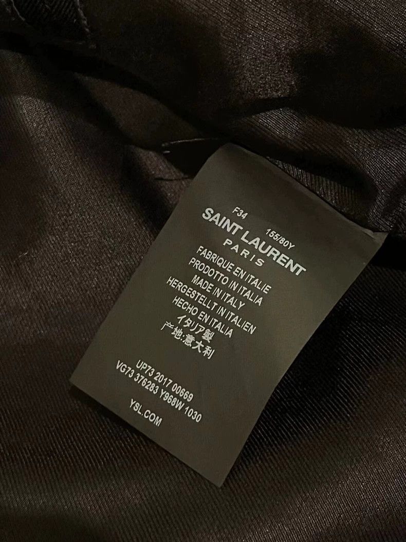 Saint Laurent Paris Saint Laurent Gray Baseball Jacket Outerwear Size US S / EU 44-46 / 1 - 5 Thumbnail