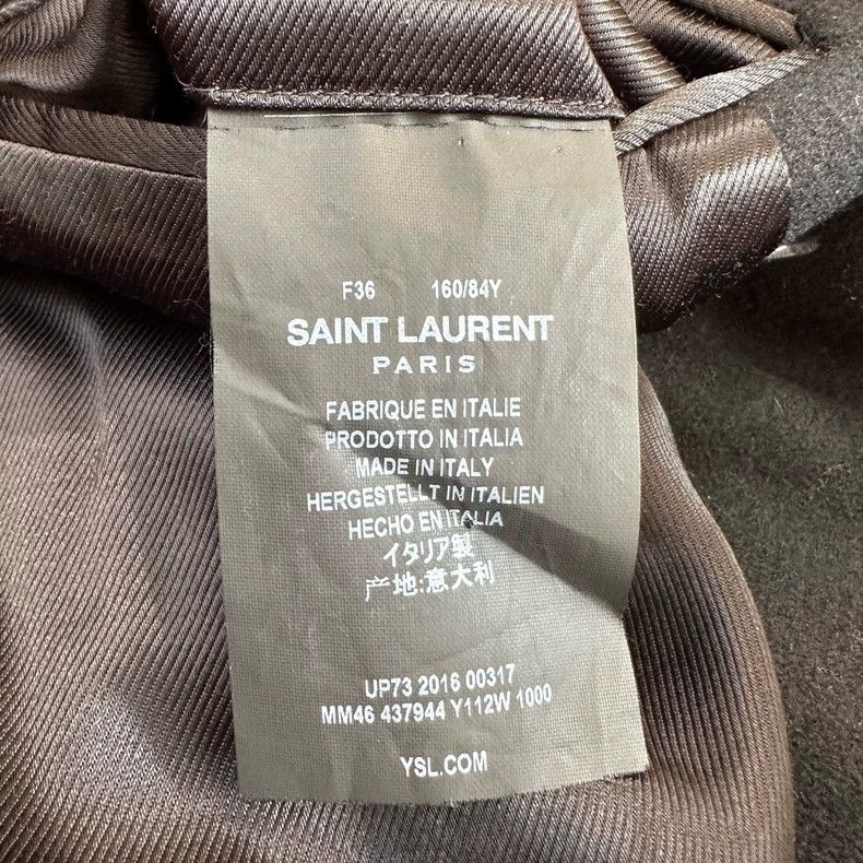 Saint Laurent Paris Saint Laurent Double-Breasted Wool Coat Size US S / EU 44-46 / 1 - 8 Thumbnail