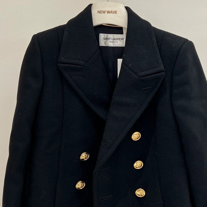 Saint Laurent Paris Saint Laurent Double-Breasted Wool Coat Size US S / EU 44-46 / 1 - 3 Thumbnail