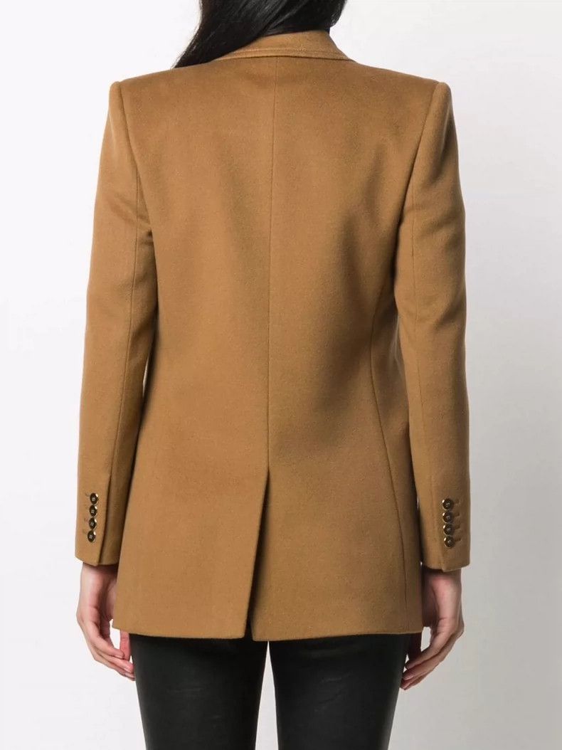 Saint Laurent Paris Saint Laurent Double-Breasted Suit Jacket Size US XXS / EU 40 - 9 Thumbnail