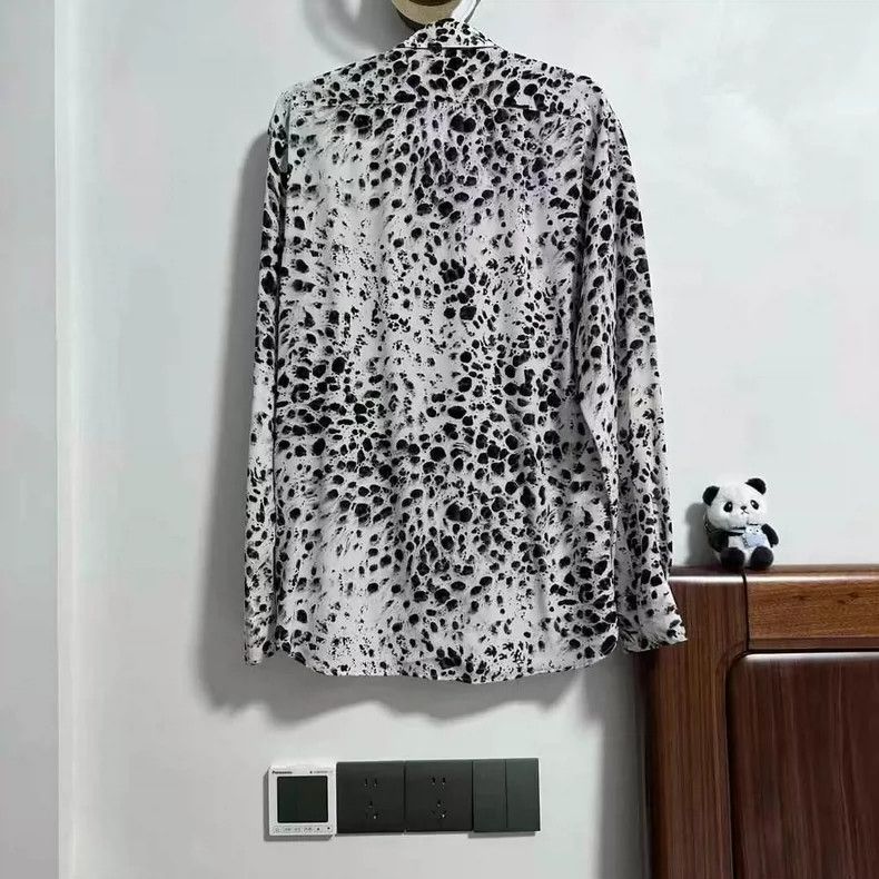 Saint Laurent Paris Saint Laurent Ink Blot Silk Shirt Size 38 Size US M / EU 48-50 / 2 - 2 Thumbnail