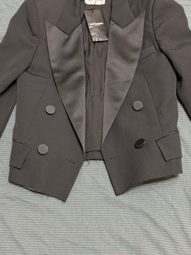 Saint Laurent Paris Saint Laurent Black Short Smoking Jacket Size 36 Size US S / EU 44-46 / 1 - 3 Thumbnail