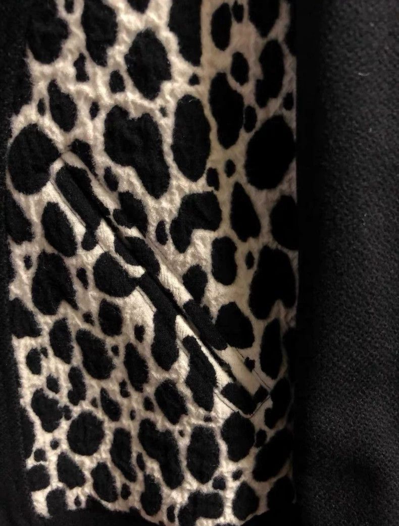 Saint Laurent Paris Saint Laurent Black Leopard Print Jacket Size US L / EU 52-54 / 3 - 4 Thumbnail