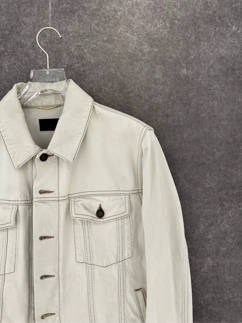 Saint Laurent Paris Saint Laurent White Denim Jacket Size M Size US M / EU 48-50 / 2 - 5 Thumbnail