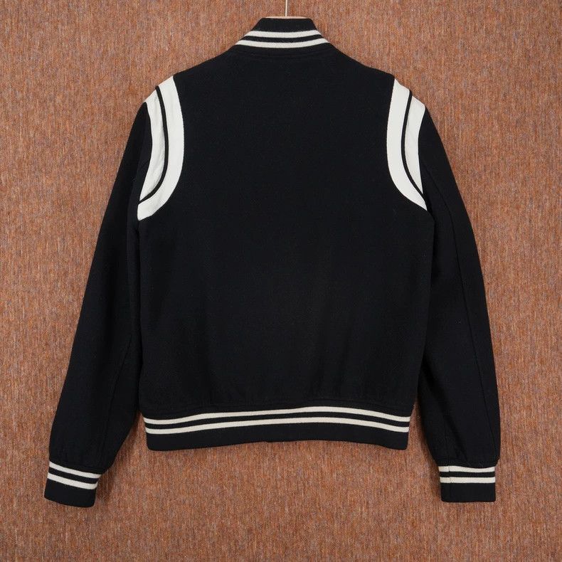 Saint Laurent Paris SaintLaurent Black and White Baseball Jacket Size US L / EU 52-54 / 3 - 2 Thumbnail