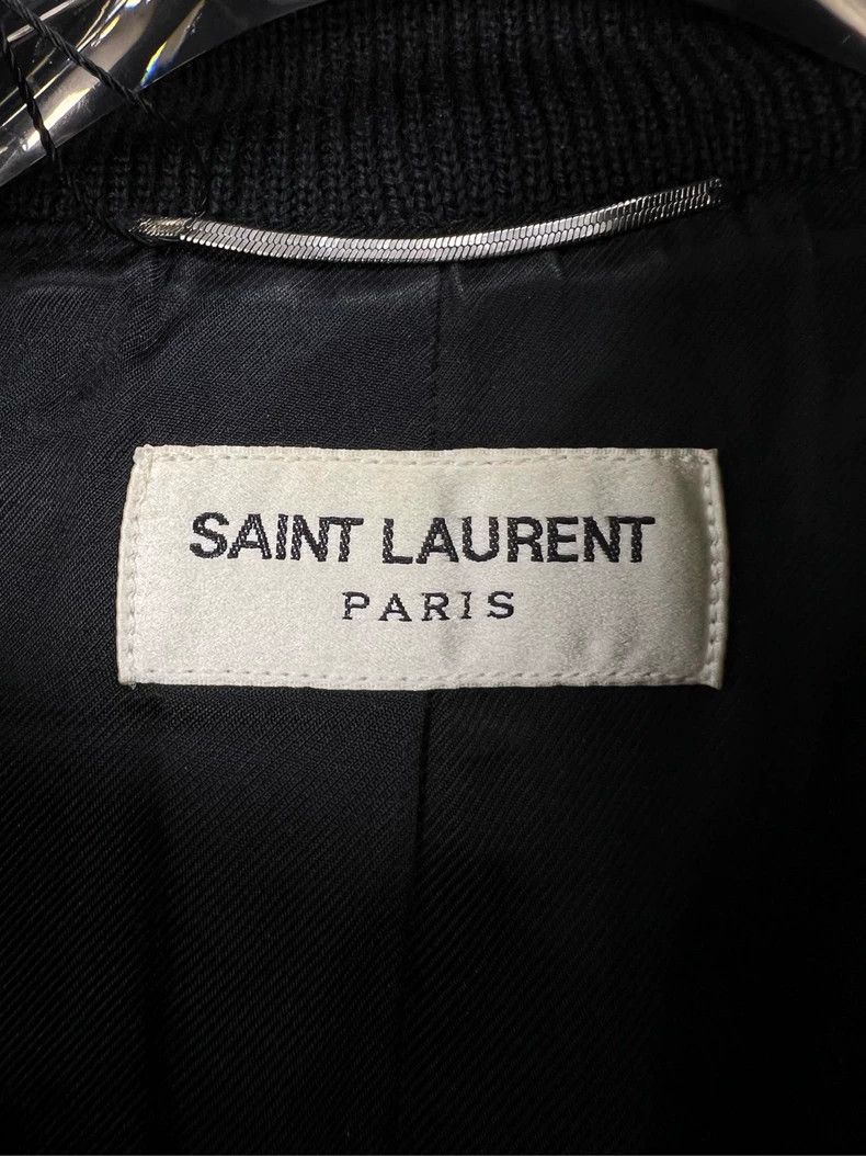 Saint Laurent Paris Saint Laurent Black and White Baseball Jacket Size US M / EU 48-50 / 2 - 3 Thumbnail