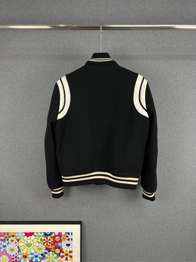 Saint Laurent Paris Saint Laurent Black and White Baseball Jacket Size US M / EU 48-50 / 2 - 2 Thumbnail
