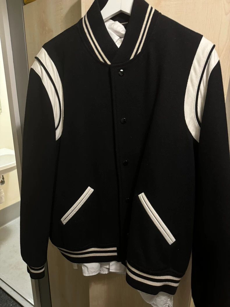 Yves Saint Laurent YSL Classic Black and White Baseball Jacket Size US XXL / EU 58 / 5 - 2 Thumbnail