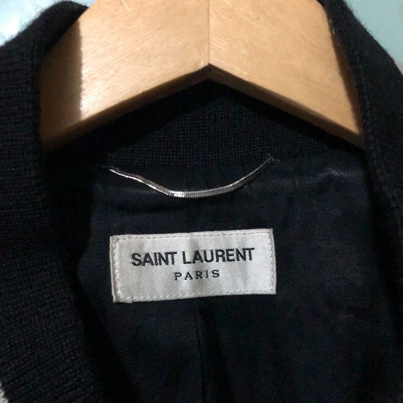 Saint Laurent Paris Saint Laurent Classic Varsity Jacket in Black Size US M / EU 48-50 / 2 - 3 Thumbnail