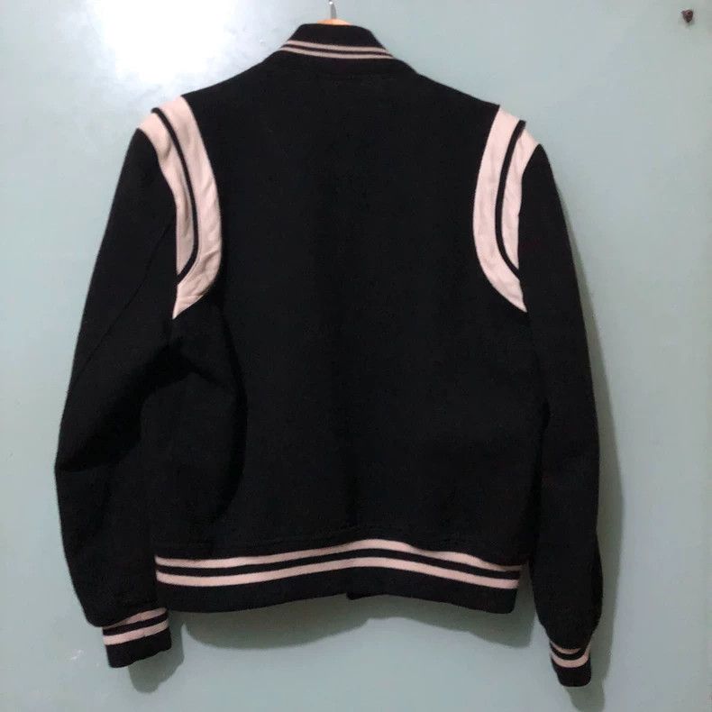 Saint Laurent Paris Saint Laurent Classic Varsity Jacket in Black Size US M / EU 48-50 / 2 - 2 Thumbnail