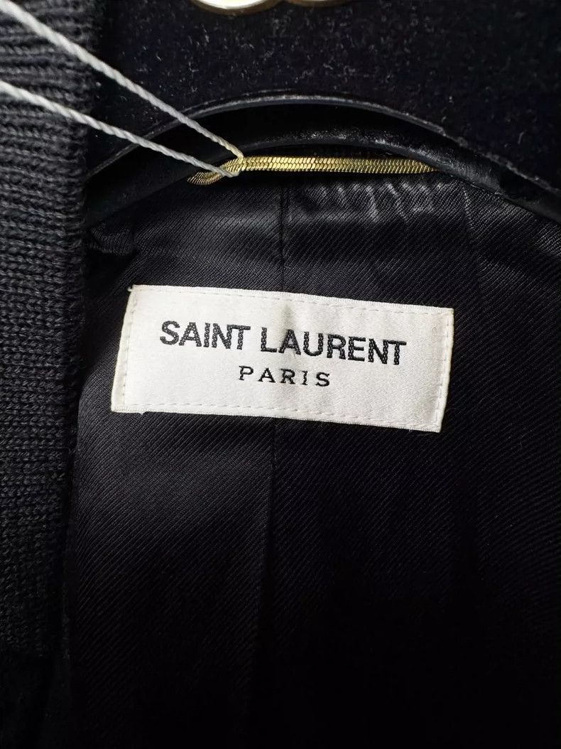 Saint Laurent Paris Saint Laurent Baseball Jacket with Leather Sleeves Size US M / EU 48-50 / 2 - 3 Thumbnail