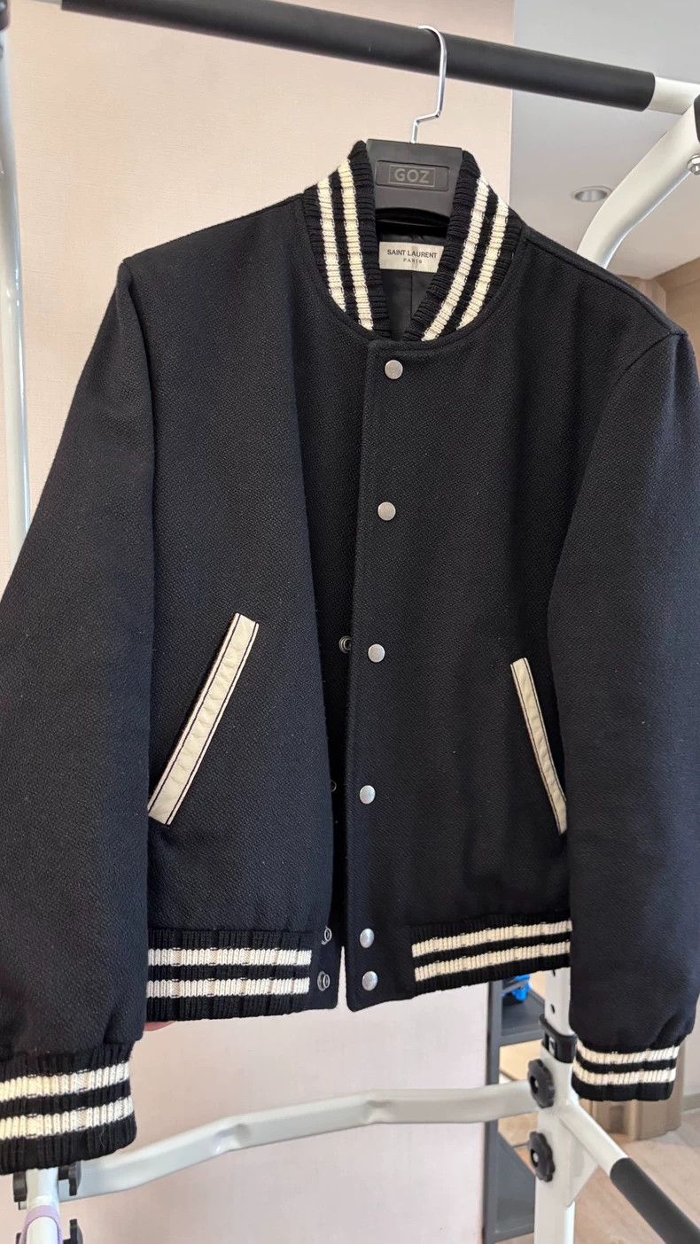 Yves Saint Laurent Saint Laurent Wool Baseball Jacket for Men Size US M / EU 48-50 / 2 - 2 Thumbnail
