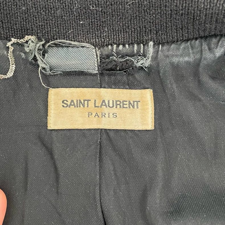 Saint Laurent Paris Saint Laurent Black and White Baseball Jacket Size US L / EU 52-54 / 3 - 4 Thumbnail