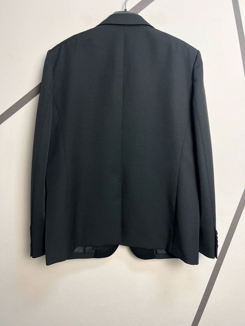 Saint Laurent Paris Saint Laurent Black Satin Smoking Jacket Size US XXL / EU 58 / 5 - 2 Thumbnail