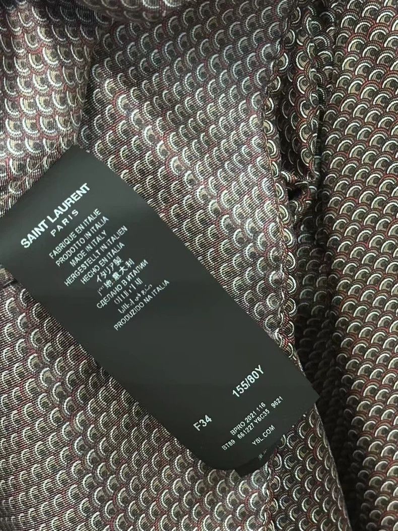 Saint Laurent Paris Saint Laurent High-End Printed Tie Shirt Size US M / EU 48-50 / 2 - 5 Thumbnail