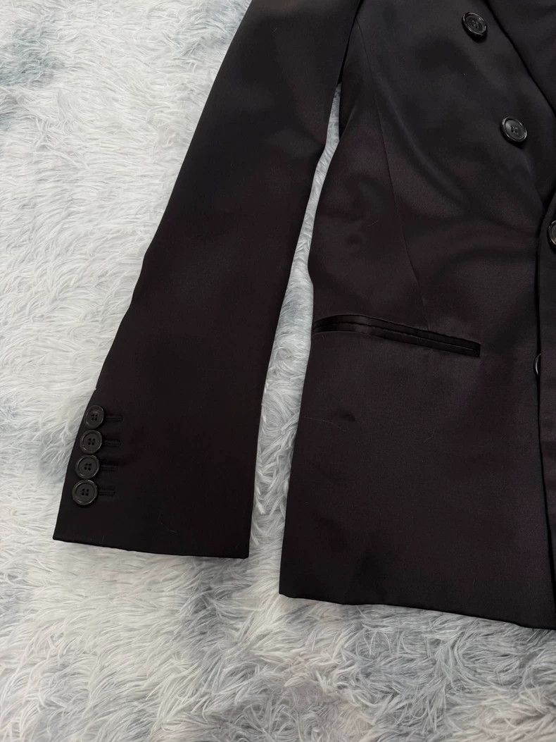 Saint Laurent Paris Saint Laurent Double Breasted Silk Blazer Size US L / EU 52-54 / 3 - 3 Thumbnail